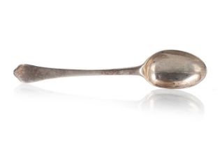 QUEEN ANNE BRITANNIA STANDARD TEASPOON, MAKER'S MARK AND DATE LETTER RUBBED, LONDON CIRCA 1700s