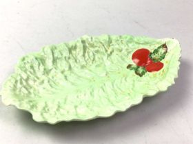 CARLTON WARE LEAF DISHES, ALONG WITH OTHER CERAMICS