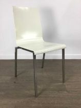 SET OF TEN PEDRALI STACKING CHAIRS,