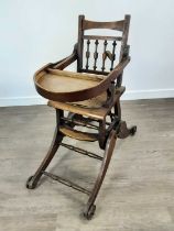 VICTORIAN BABY'S FEEDING CHAIR, LATE 19TH CENTURY