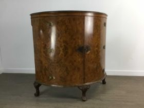 WALNUT DEMI LUNE CABINET,