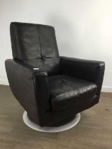 LEATHER SWIVEL CHAIR,