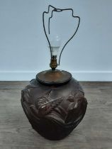 MOULDED GLASS TABLE LAMP,