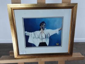 SIGNED MICHAEL JACKSON PHOTOGRAPH,