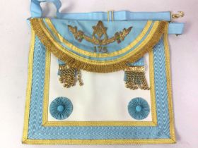 TWO MASONIC APRONS,