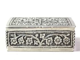 THREE CONTINENTAL SILVER TRINKET BOXES,