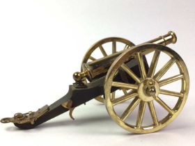 THE NAPOLEONIC GUN KIT, PAIR OF BRASS CANNONS,