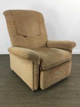UPHOLSTERED RECLINER ARMCHAIR, AND AN ARMCHAIR