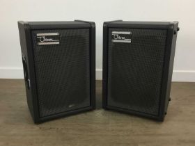 PAIR OF AMPLIFIERS, ALONG WITH A PA SYSTEM