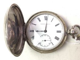 SILVER FULL HUNTER POCKET WATCH, BIRMINGHAM 1898