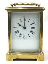 BRASS CARRIAGE CLOCK,