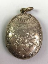 GOLD PLATED POCKET WATCH, AND JEWELLERY