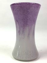 STRATHERN GLASS VASE, ALONG WITH FURTHER GLASSWARE