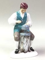 GROUP OF ROYAL DOULTON FIGURES,