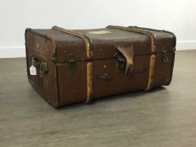 VINTAGE TRAVEL TRUNK, AND ANOTHER
