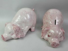 PAIR OF NOVELTY MONEY BANKS, LATE 20TH CENTURY