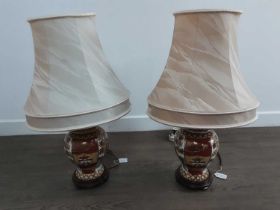 PAIR OF IMARI VASE LAMPS, 20TH CENTURY