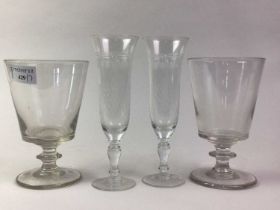 GROUP OF DRINKING GLASSES, AND OTHER GLASSWARE