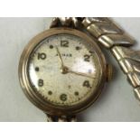 TWO GOLD CASED WRIST WATCHES,