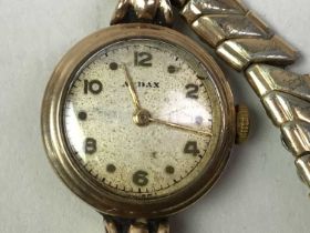 TWO GOLD CASED WRIST WATCHES,