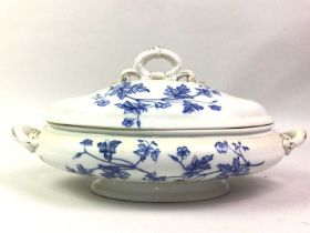 VICTORIAN BLUE AND WHITE PART DINNER SERVICE, ROYAL CHINA WORKS WORCESTER PATTERN