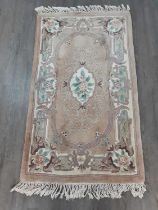 CHINESE STYLE FLORAL RUG,