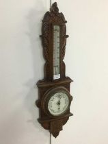 VICTORIAN BAROMETER THERMOMETER,