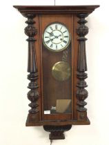 VIENNA STYLE WALL CLOCK, LATE 19TH CENTURY