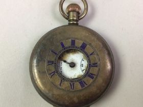 TWO SILVER POCKET WATCHES, AND ANOTHER POCKET WATCH