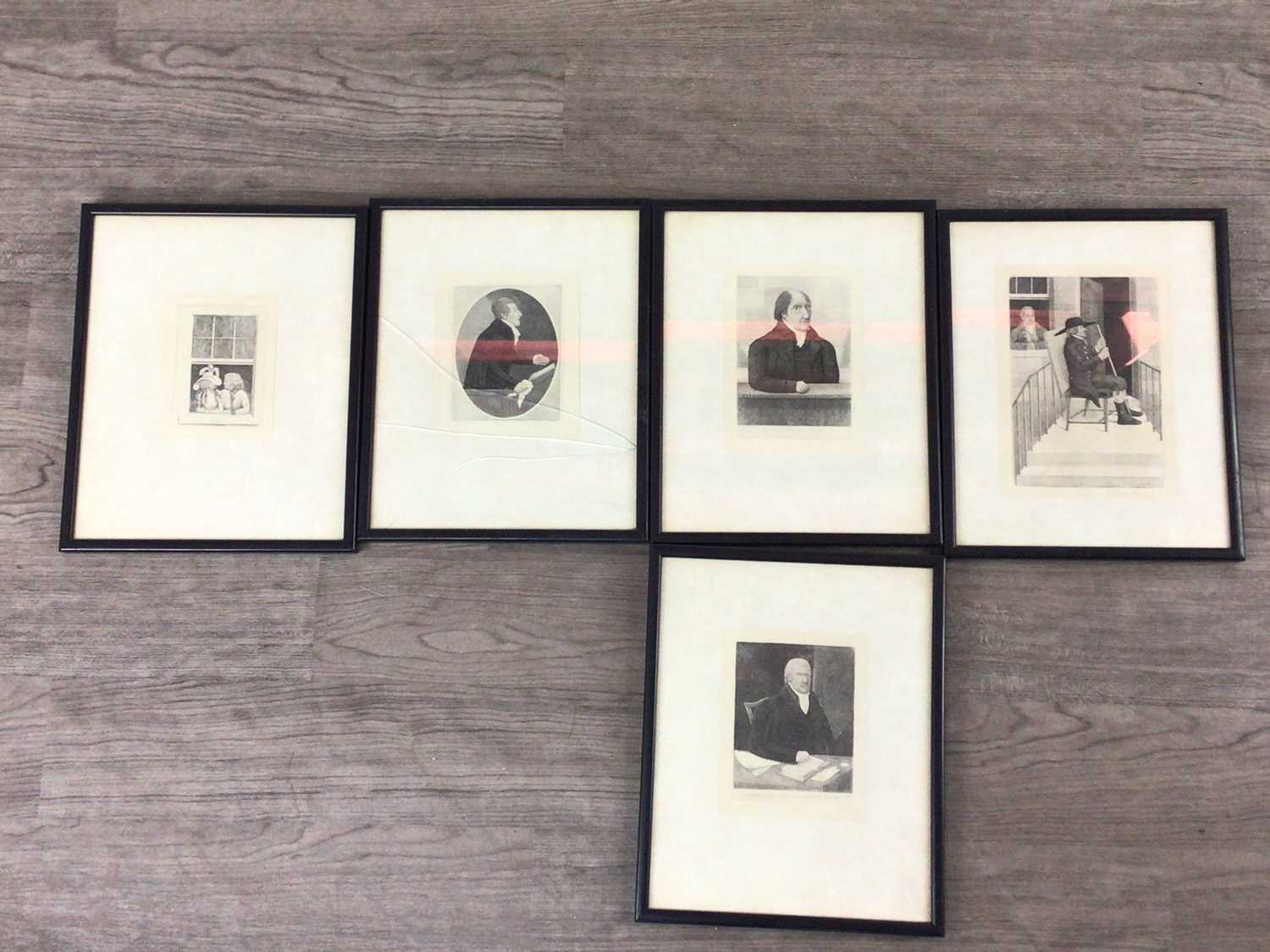 AFTER JOHN KAY, FOUR LEGAL ENGRAVED PRINTS, ALONG WITH ANOTHER - Image 2 of 2