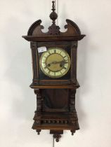 OAK WALL CLOCK, EARLY 20TH CENTURY