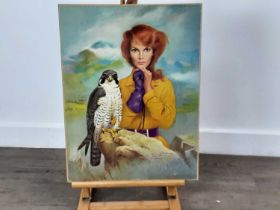 LOUIS (LOU) SHABNER CALENDER PRINTS, GIRL WITH FALCON
