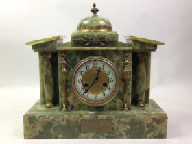 VICTORIAN ONYX MANTEL CLOCK,