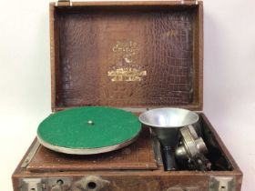 PIXIE GRIPPA PORTABLE GRAMOPHONE, AND RECORDS