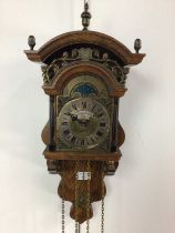 OAK WALL CLOCK, 20TH CENTURY