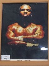 MIKE TYSON SIGNED PHOTOGRAPH, ALONG WITH A TYSON FURY SIGNED PHOTOGRAPHS