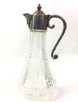 CRYSTAL CLARET JUG. ALONG WITH OTHER CRYSTAL