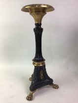 PAIR OF BRASS CANDLESTICKS,