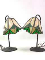 PAIR OF TIFFANY STYLE LAMPS, 20TH CENTURY