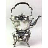 TWO SILVER PLATED SPIRIT KETTLES,