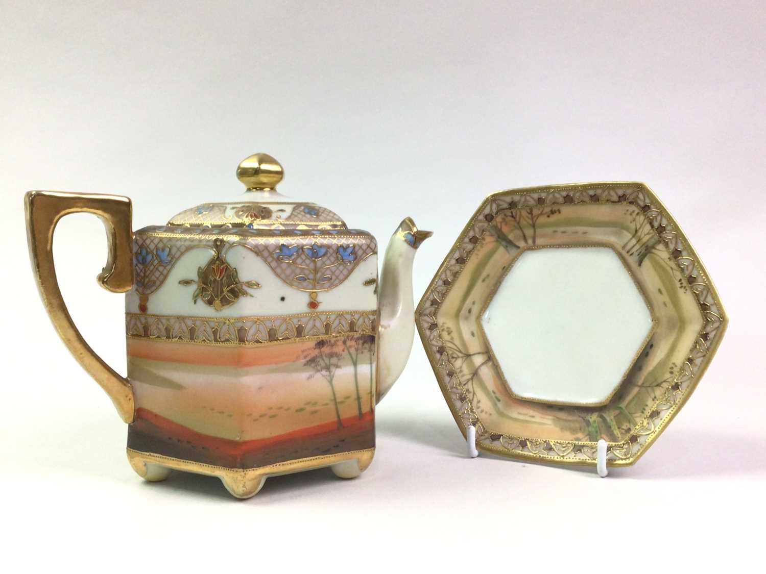 NORITAKE GILT PART TEA SERVICE,