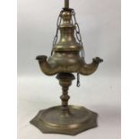 INDIAN BRASS LAMP,