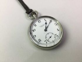 THREE SILVER OPEN FACE POCKET WATCHES,