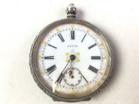 SILVER OPEN FACED POCKET WATCH, LATE 19TH / EARLY 20TH CENTURY