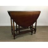 MAHOGANY DROP LEAF DINING TABLE,