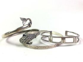 COLLECTION OF SILVER BANGLES,