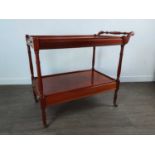 REPRODUCTION YEW WOOD DRINKS TROLLEY,