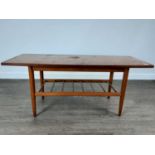 MID CENTURY TEAK COFFEE TABLE,