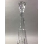 THOMAS WEBB CONICAL DECANTER, AND OTHER GLASSWARE