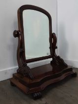 VICTORIAN MAHOGANY DRESSING MIRROR,